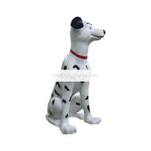 Chinese modern custom decorative animal spotty welcome fiberglass front door lifelike garden dog statues for sale